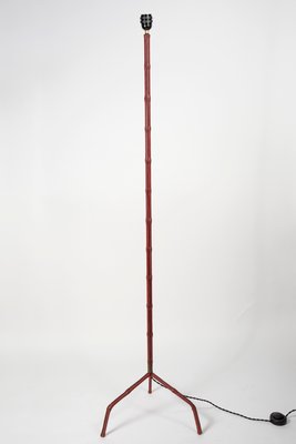 Leather Floor Lamp by Jacques Adnet, 1950s-VRR-570482