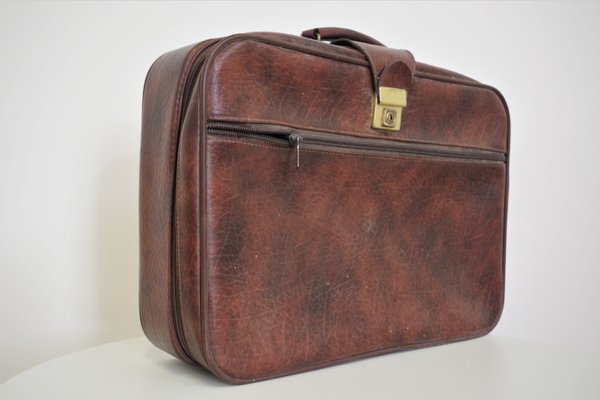 Leather Homa Suitcases, 1950s, Set of 2-KNM-1089686