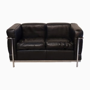 Leather LC2 2-Seater Sofa by Le Corbusier & Pierre Jeanneret for Cassina-JAG-1357486