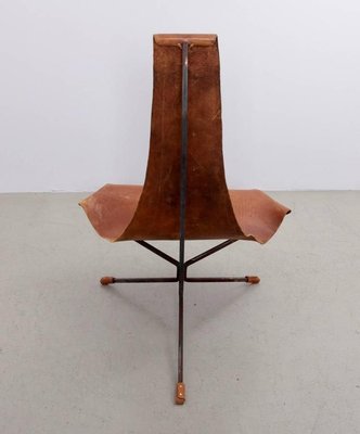 Leather Lotus Lounge Chair by Dan Wenger, 1970s-SFD-631781