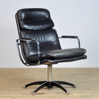 Leather Lounge Chair, 1970s-IW-868281