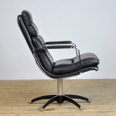 Leather Lounge Chair, 1970s-IW-868281