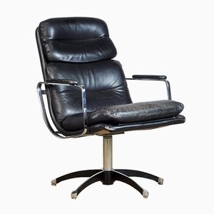 Leather Lounge Chair, 1970s-IW-868281