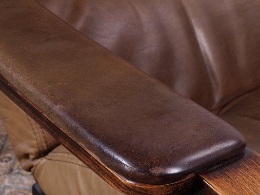 Leather Lounge Chair by Åke Fribytter for Nelo Möbel, 1970s-QNP-1844218