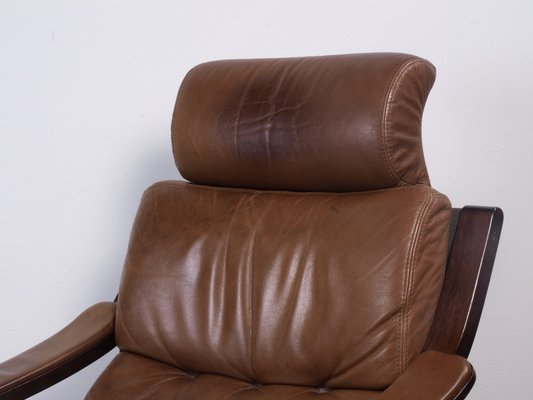 Leather Lounge Chair by Åke Fribytter for Nelo Möbel, 1970s-QNP-1844218