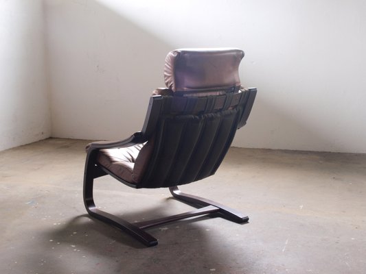 Leather Lounge Chair by Åke Fribytter for Nelo Möbel, 1970s-QNP-1844218