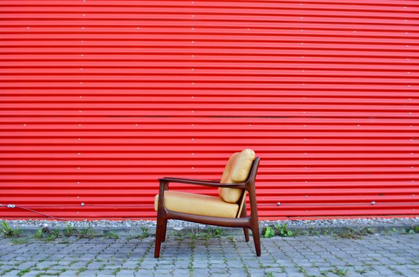 Leather Lounge Chair by Eugen Schmidt for Soloform, 1960s-UF-730618