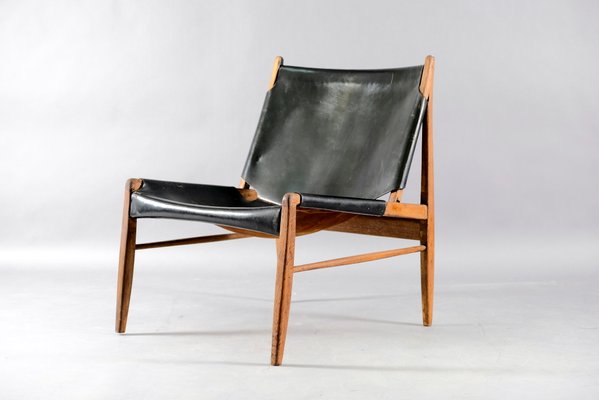 Leather Lounge Chair by Franz Xaver Lutz for WK Möbel, 1958-CIP-666473