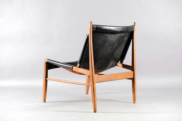 Leather Lounge Chair by Franz Xaver Lutz for WK Möbel, 1958-CIP-666473