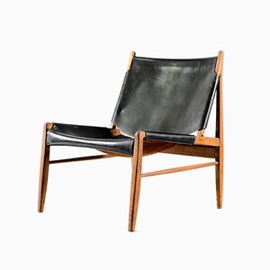 Leather Lounge Chair by Franz Xaver Lutz for WK Möbel, 1958-CIP-666473