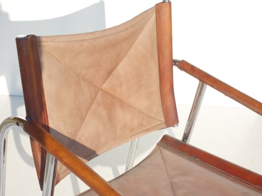 Leather Lounge Chairs by Hans Eichenberger for Strässle, 1960s, Set of 2-KGD-833382