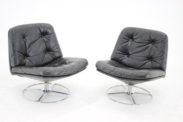 Leather Lounge Chairs from Peem, Finland, 1970s, Set of 2-TZ-1264746