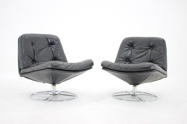 Leather Lounge Chairs from Peem, Finland, 1970s, Set of 2-TZ-1264746