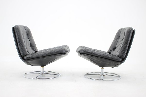 Leather Lounge Chairs from Peem, Finland, 1970s, Set of 2-TZ-1264746