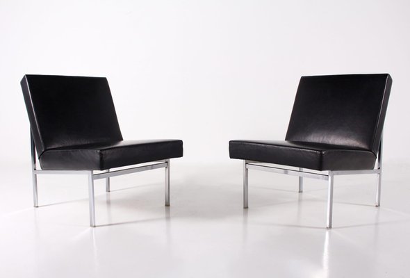 Leather Lounge Chairs, Set of 2-OWS-861278