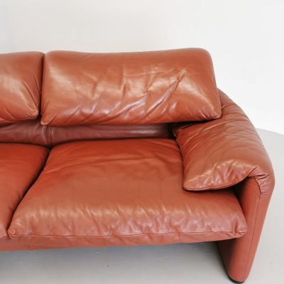 Leather Maralunga 2-Seater Sofa by Vico Magistretti for Cassina, 1970s-PRS-1884202