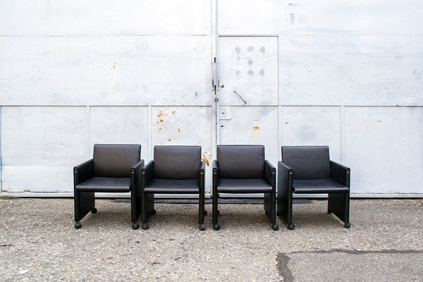 Leather Model Giulietta Chairs by Tobia & Afra Scarpa, Italy, 1988, Set of 4-VCV-1436195