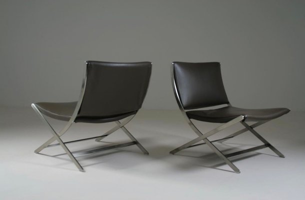 Leather Model Peter Lounge Chairs attributed to Antonio Citterio for Flexform, Set of 2-OTV-1743035