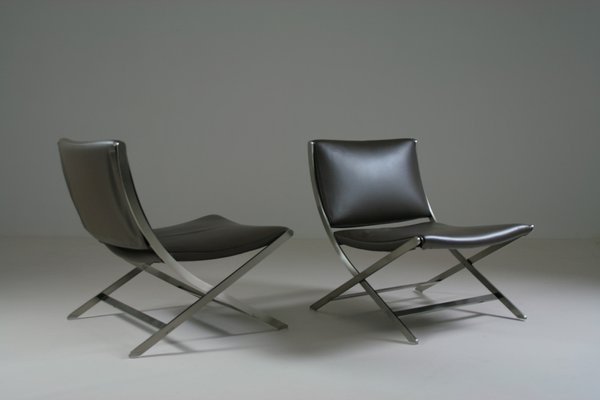 Leather Model Peter Lounge Chairs attributed to Antonio Citterio for Flexform, Set of 2-OTV-1743035