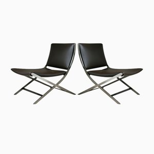 Leather Model Peter Lounge Chairs attributed to Antonio Citterio for Flexform, Set of 2-OTV-1743035