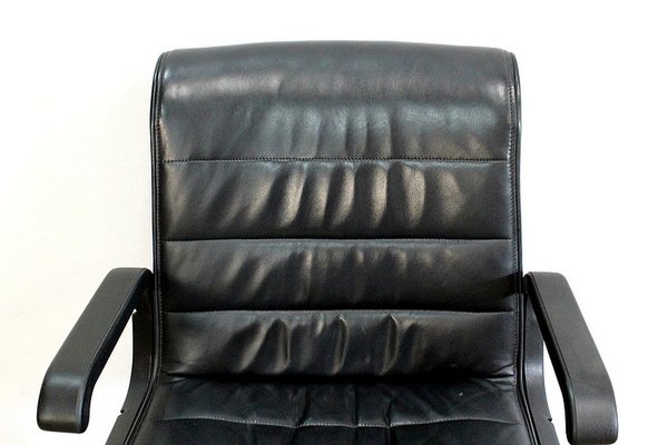 Leather Office Chairs attributed to Richard Sapper for Knoll Inc. / Knoll International, 1979, Set of 2-RVK-985029