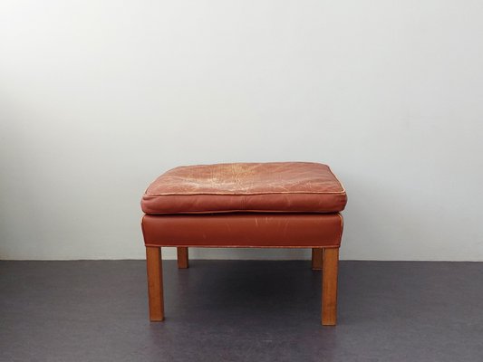 Leather Ottoman by Børge Mogensen for Fredericia, Denmark, 1963-NV-1357821