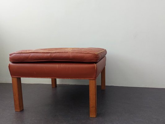 Leather Ottoman by Børge Mogensen for Fredericia, Denmark, 1963-NV-1357821