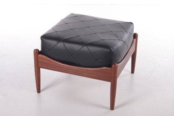 Leather Ottoman by Kristian Vedel for Søren Willadsen Møbelfabrik, 1963-EZZ-951221