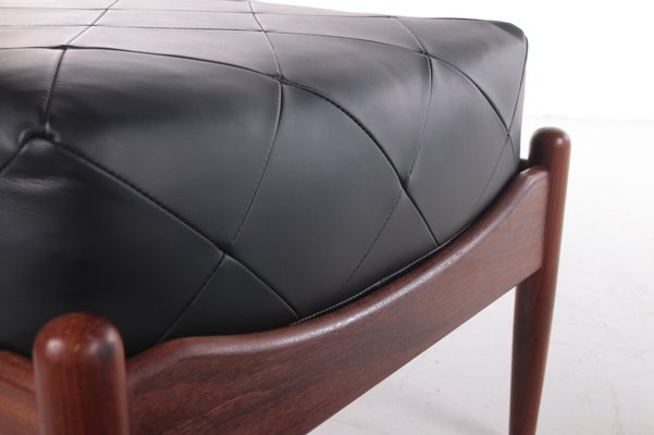 Leather Ottoman by Kristian Vedel for Søren Willadsen Møbelfabrik, 1963-EZZ-951221