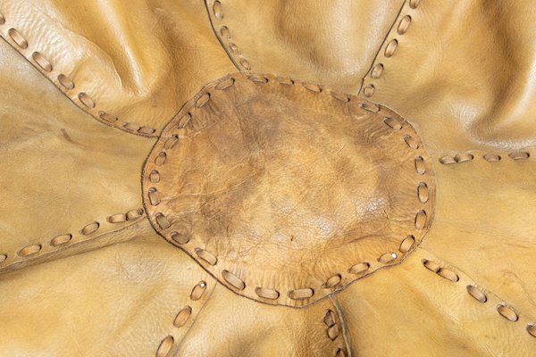 Leather Pouf by Pas Durbino Lomazzi, 1970s-LMR-1245756