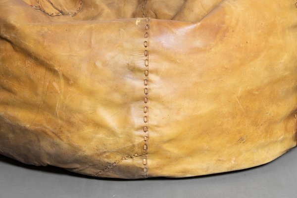 Leather Pouf by Pas Durbino Lomazzi, 1970s-LMR-1245756