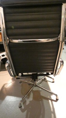 Leather Relaxing Aluminum Style Armchair with Stool, 1980s, Set of 2-ERB-771960