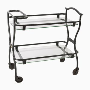 Leather Sheathed Bar Trolley by Jacques Adnet-VRR-1047666