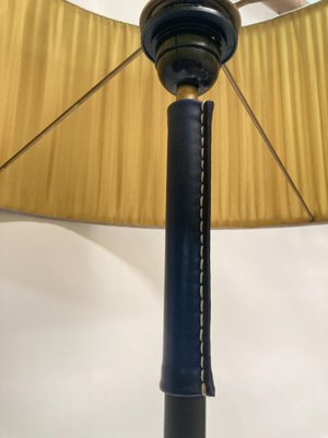 Leather Sheathed Floor Lamp by Jacques Adnet, 1950s-VRR-1718542