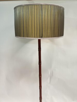 Leather Sheathed Floor Lamp by Jacques Adnet, 1950s-VRR-1718533