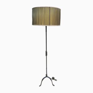 Leather Sheathed Floor Lamp by Jacques Adnet, 1950s-VRR-1718542