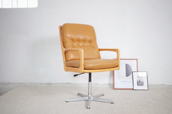 Leather Shooting Armchair by Eugen Schmidt for Solo Form, 1960s-BHX-1342006