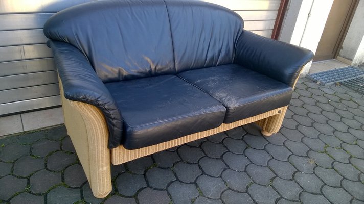 Leather Sofa by Lloyd Loom, 1970s-WQQ-1420559