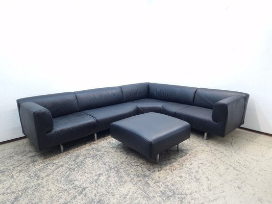 Leather Sofa in Black by Piero Lissoni for Cassina, 1996, Set of 2-BVM-1782500