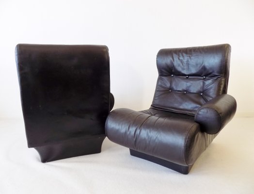 Leather Sofalette / Modular 2-Seater Sofa by Otto Zapf, 1970s-HUW-866316