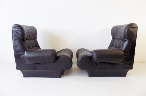 Leather Sofalette / Modular 2-Seater Sofa by Otto Zapf, 1970s-HUW-866316