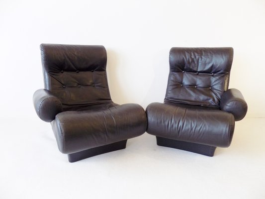 Leather Sofalette / Modular 2-Seater Sofa by Otto Zapf, 1970s-HUW-866316