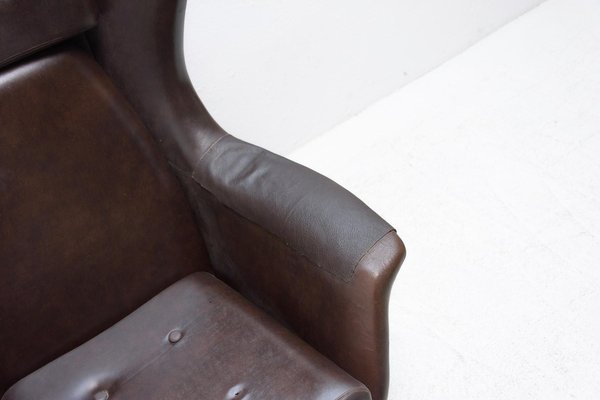 Leather Swivel Armchairs from UP Zavody, 1970s, Set of 2-HXT-1110653