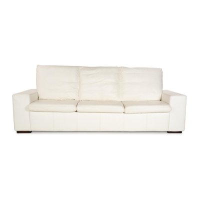 Leather Three-Seater Cream White Sofa from Nieri-RQW-2036322