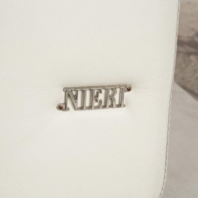 Leather Three-Seater Cream White Sofa from Nieri-RQW-2036322