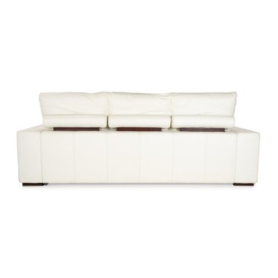 Leather Three-Seater Cream White Sofa from Nieri-RQW-2036322