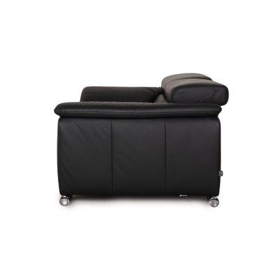 Leather Two-Seater Dark Gray Sofa by Ewald Schillig-RQW-1771373