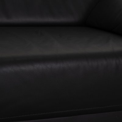 Leather Two-Seater Dark Gray Sofa by Ewald Schillig-RQW-1771373