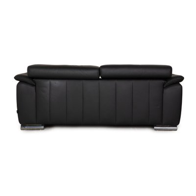 Leather Two-Seater Dark Gray Sofa by Ewald Schillig-RQW-1771373