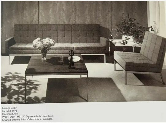 Leather Two-Seater Sofa Mod. 65 by Florence Knoll Bassett for Knoll International, 1960s-PMI-2032147